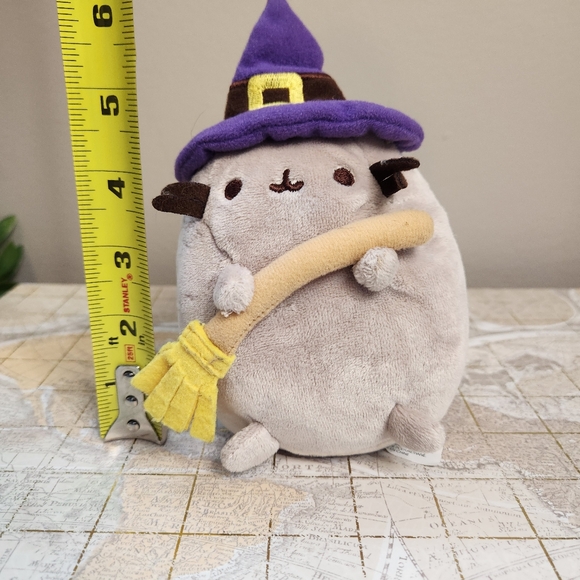 Gund Pusheen Witch With Broom Small Halloween Cat Plush 2017 - Picture 2 of 11